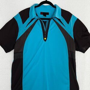 Jamie Sadock Shirt Sz‎ L Blue 1/4 Zip Kaanapali Golf Tennis Pickleball
